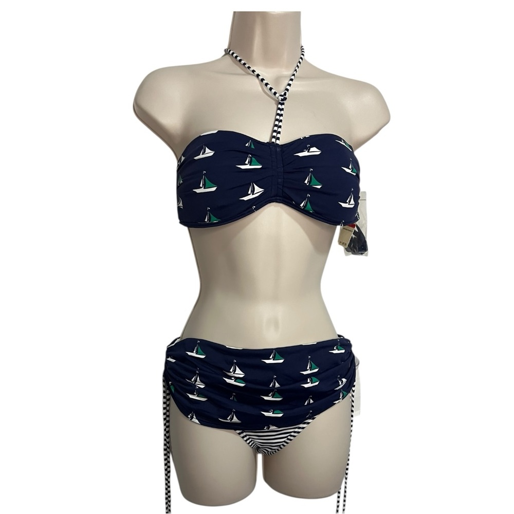 NWT Tommy Bahama Navy Sailboat Print Bikini Set